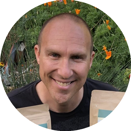 Steve Wynbrandt working with biodynamic compost in California.